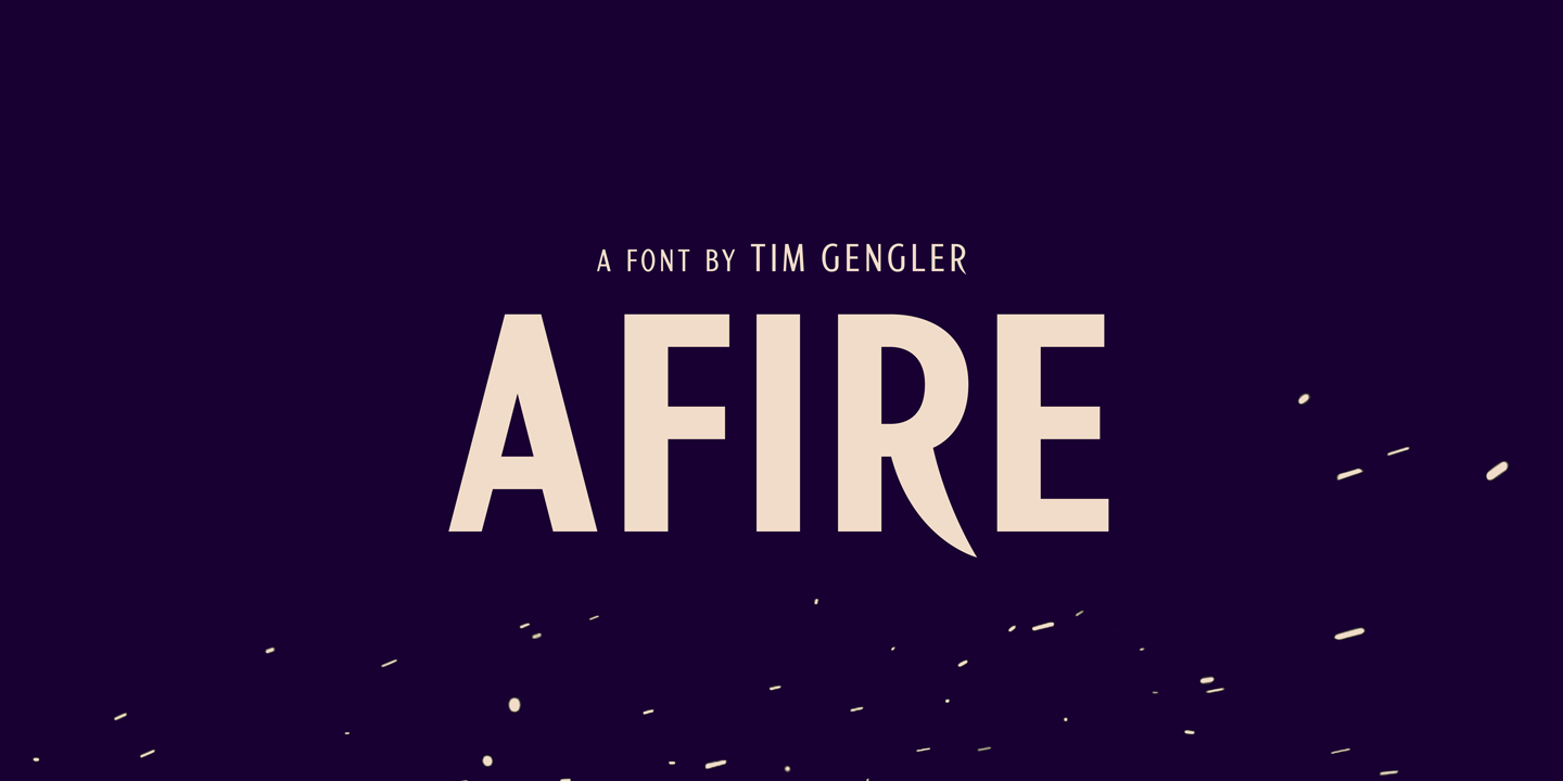 Schriftart Afire